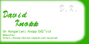 david knopp business card